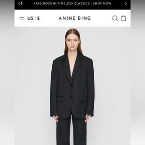 Anine Bing Classic Wool Blazer NWT